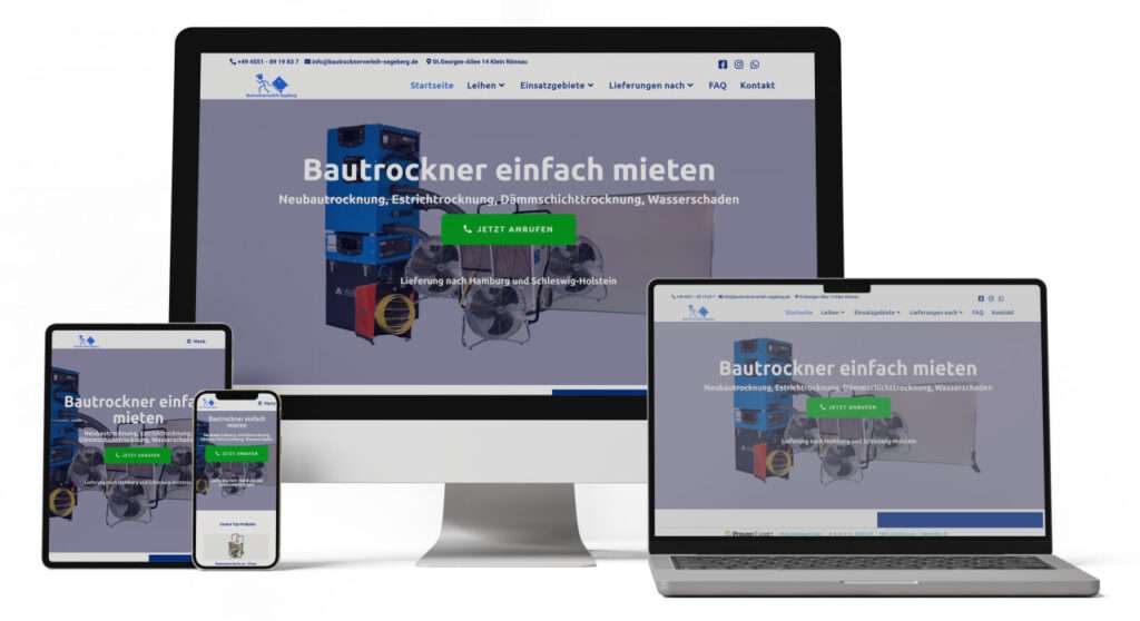 Webdesign Lübeck SEO Lübeck Northbay Digital & Bautrocknerverleih-Segeberg