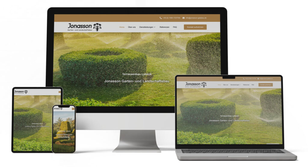 Webdesign SEO Lübeck Northbay Digital Design Agentur jonasson-galabau.com