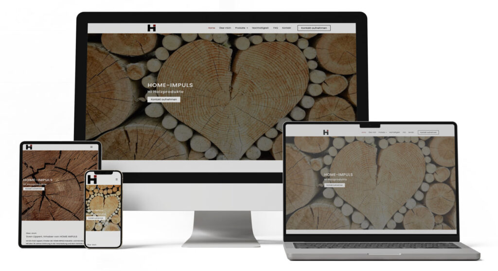 Webdesign SEO Lübeck Northbay Digital & Design MockUp-Home Impuls holzprodukte