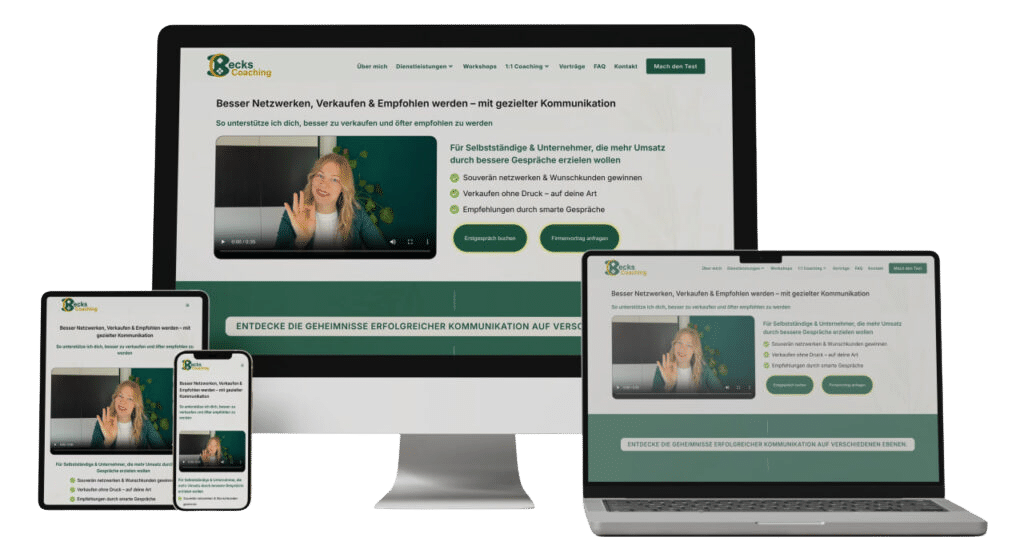 Webdesign und SEO Lübeck Referenz Firmenvertriebstrainerin Becks