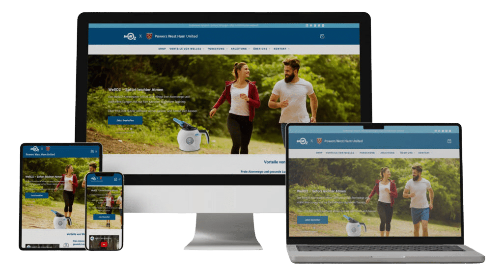 Webdesign und SEO Lübeck Referenz WellO2 Onlineshop