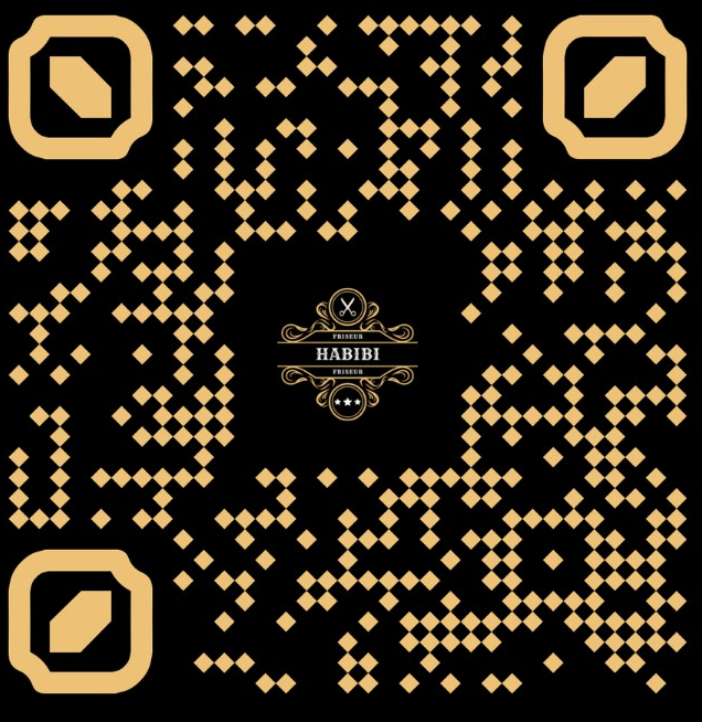 Webdesign Lübeck Northbay Didital und Design Referenz habibi-friseur.de QR-Code-Design.png